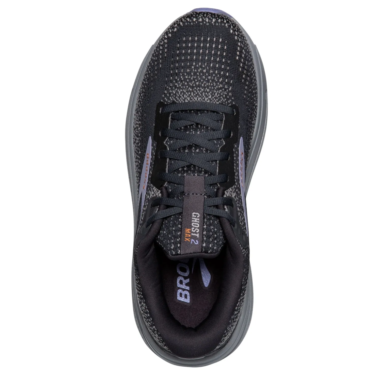 Running*Brooks Women's , Ghost Max 2 Running Shoe - Wide Width Ebony/Sweet Lavender/Alloy