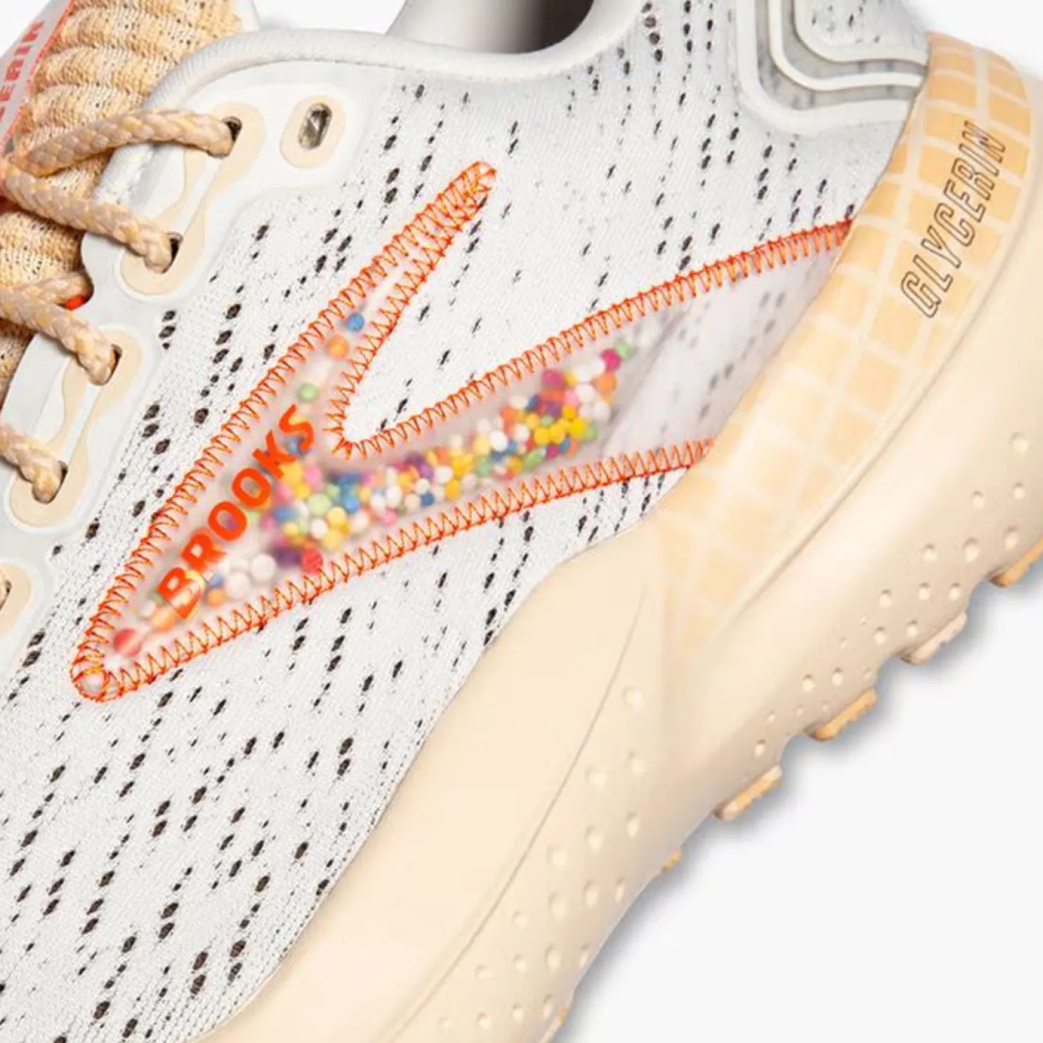 Running*Brooks Women's , Glycerin 21 Running Shoe Snow/Dawn/Straw - Summer Melts Sprinkles