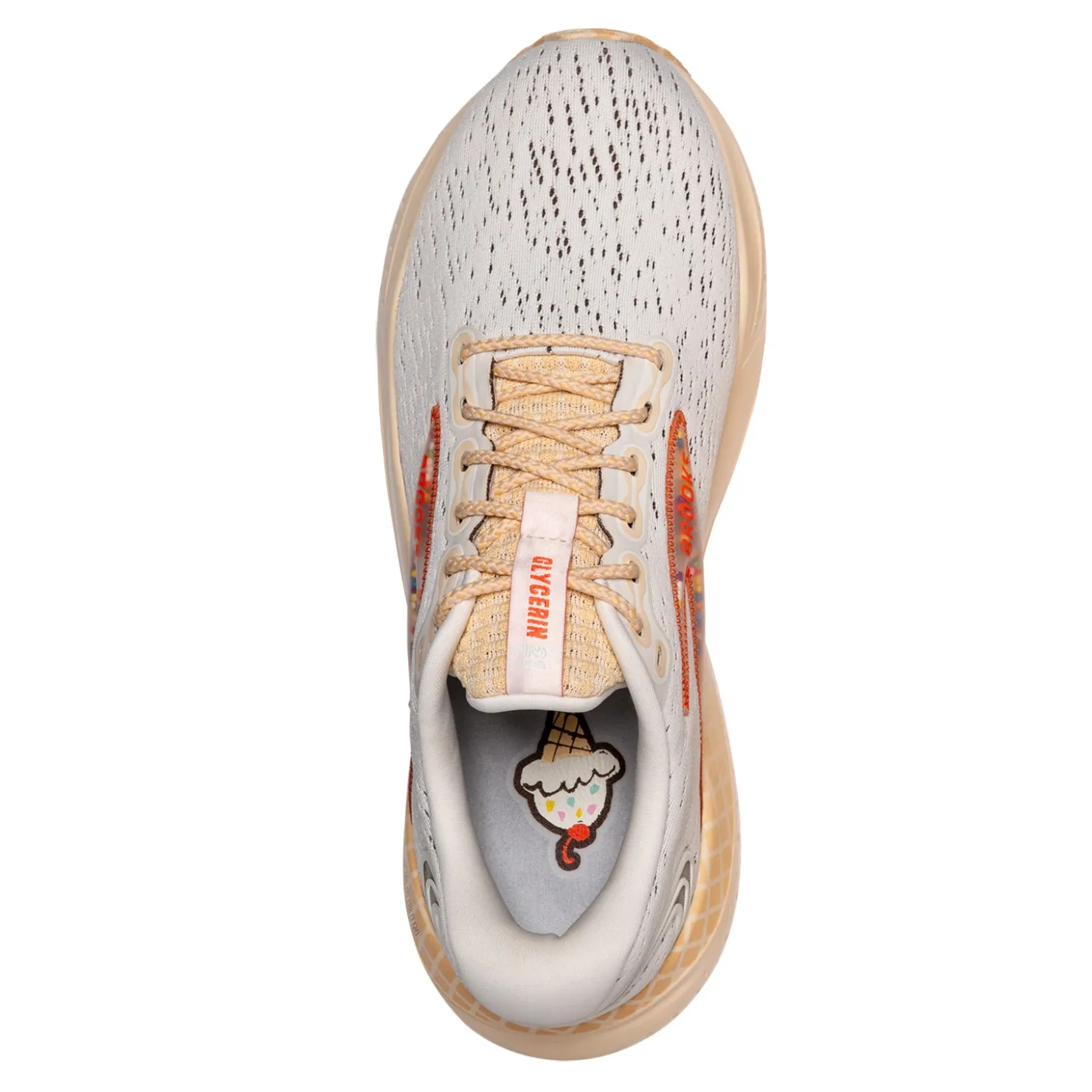 Running*Brooks Women's , Glycerin 21 Running Shoe Snow/Dawn/Straw - Summer Melts Sprinkles