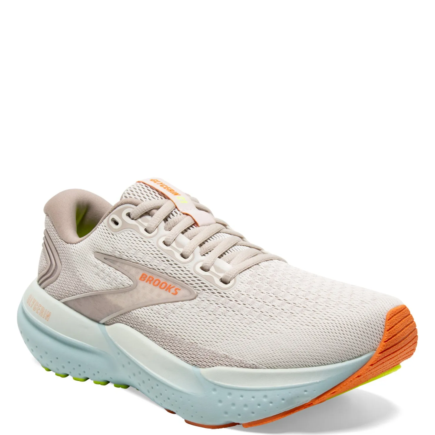 Running*Brooks Women's , Glycerin 21 Running Shoe Coconut/Aqua/Autumn Sunset