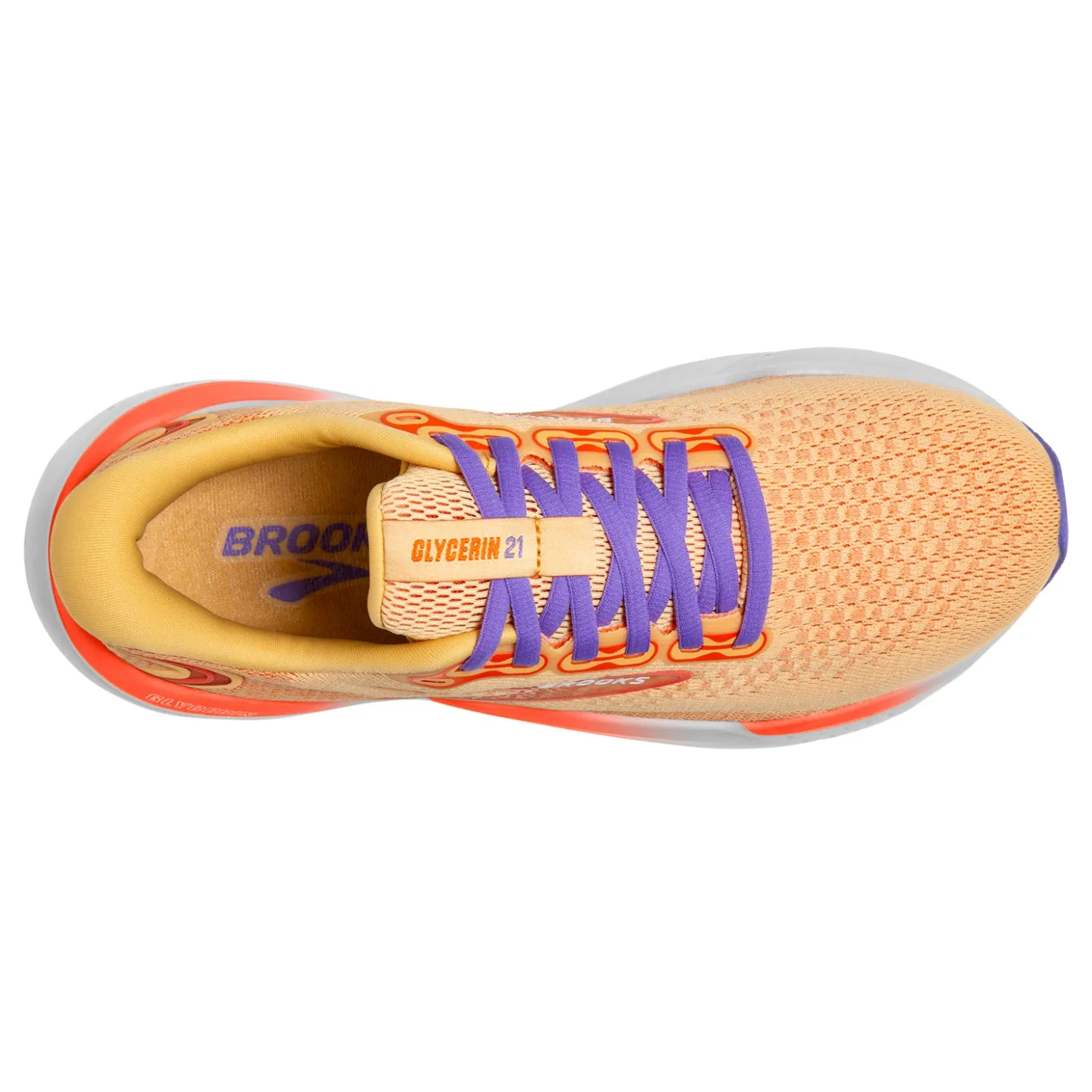 Running*Brooks Women's , Glycerin 21 Running Shoe Sunburst/Nasturtium/Purple