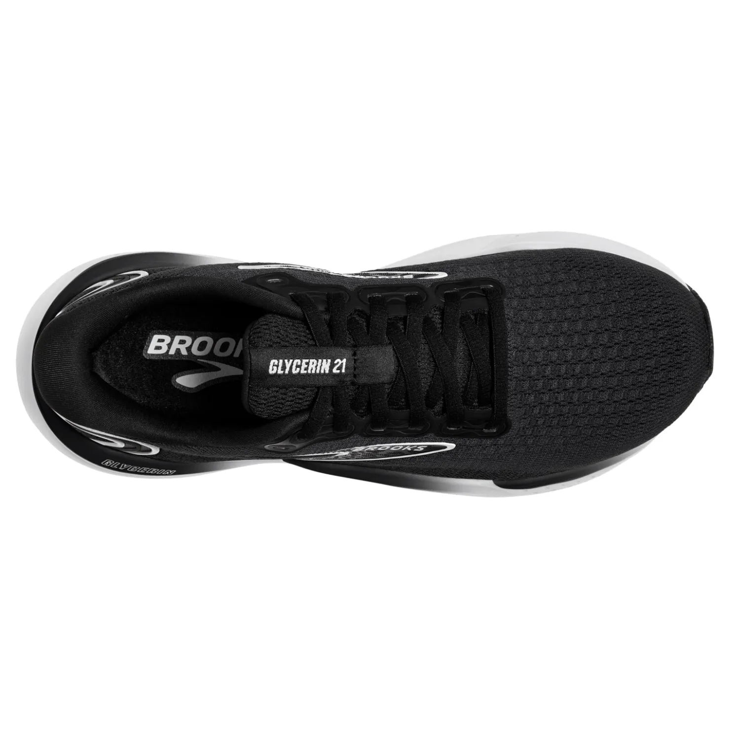 Running*Brooks Women's , Glycerin 21 Running Shoe - Wide Width Black/Grey/White