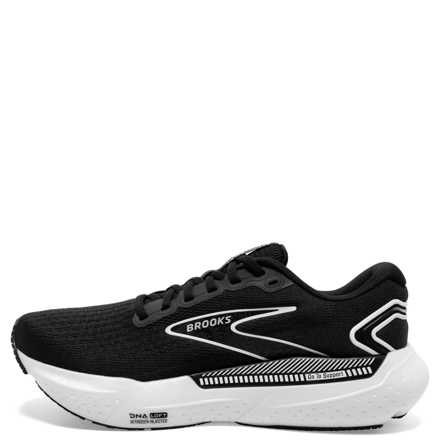 Running*Brooks Women's , Glycerin GTS 21 Running Shoe - Wide Width Black/Grey/White