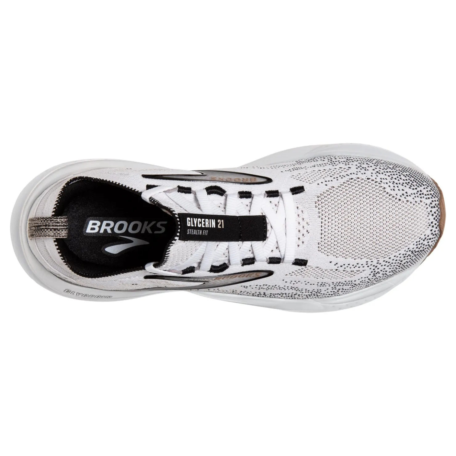 Running*Brooks Women's , Glycerin Stealthfit 21 Running Shoe White/Grey/Black