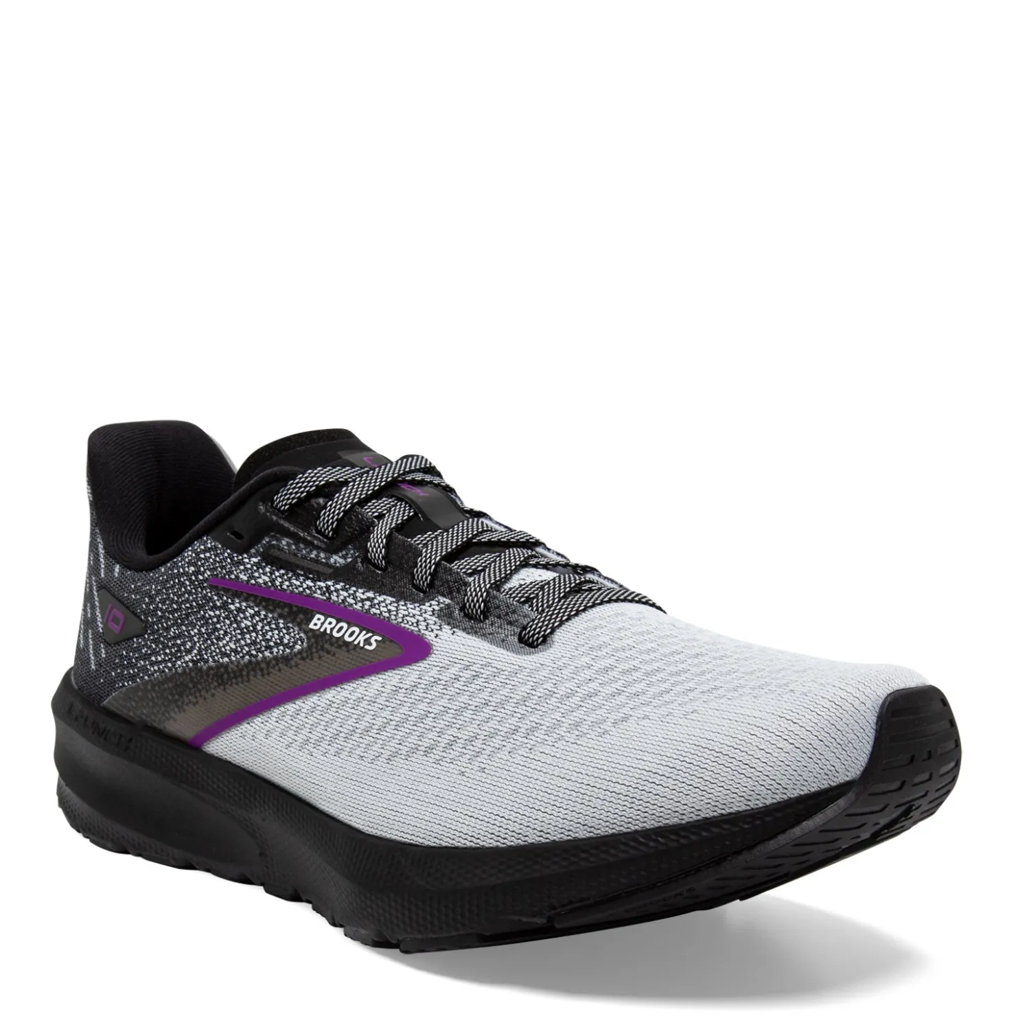 Running*Brooks Women's , Launch 10 Running Shoe Black/White/Violet