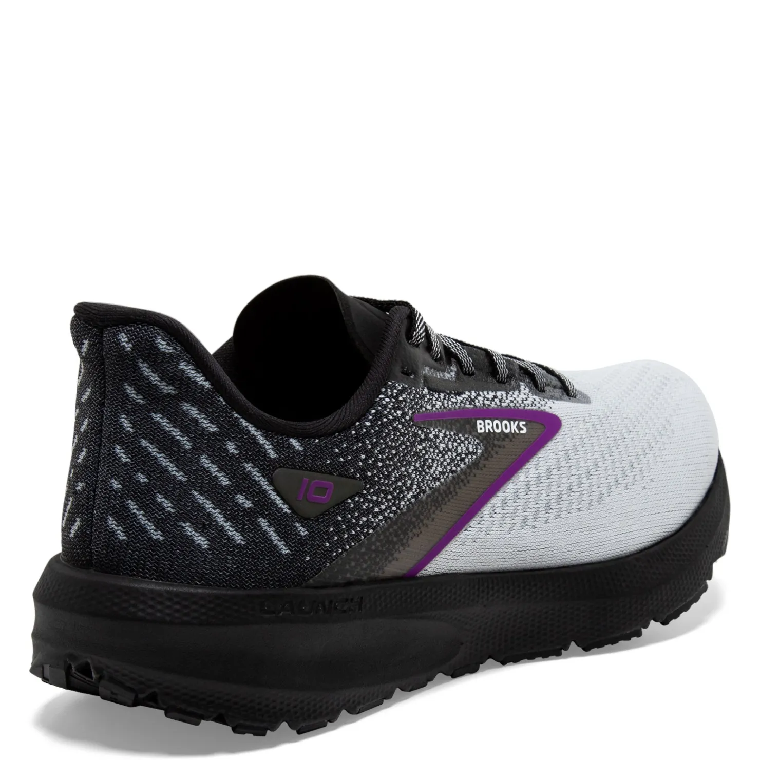 Running*Brooks Women's , Launch 10 Running Shoe Black/White/Violet
