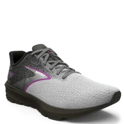 Running*Brooks Women's , Launch 10 Running Shoe - Wide Width Black/White/Violet
