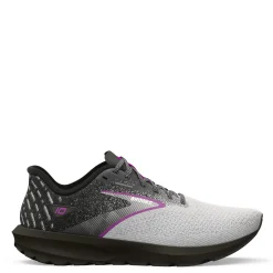 Running*Brooks Women's , Launch 10 Running Shoe - Wide Width Black/White/Violet