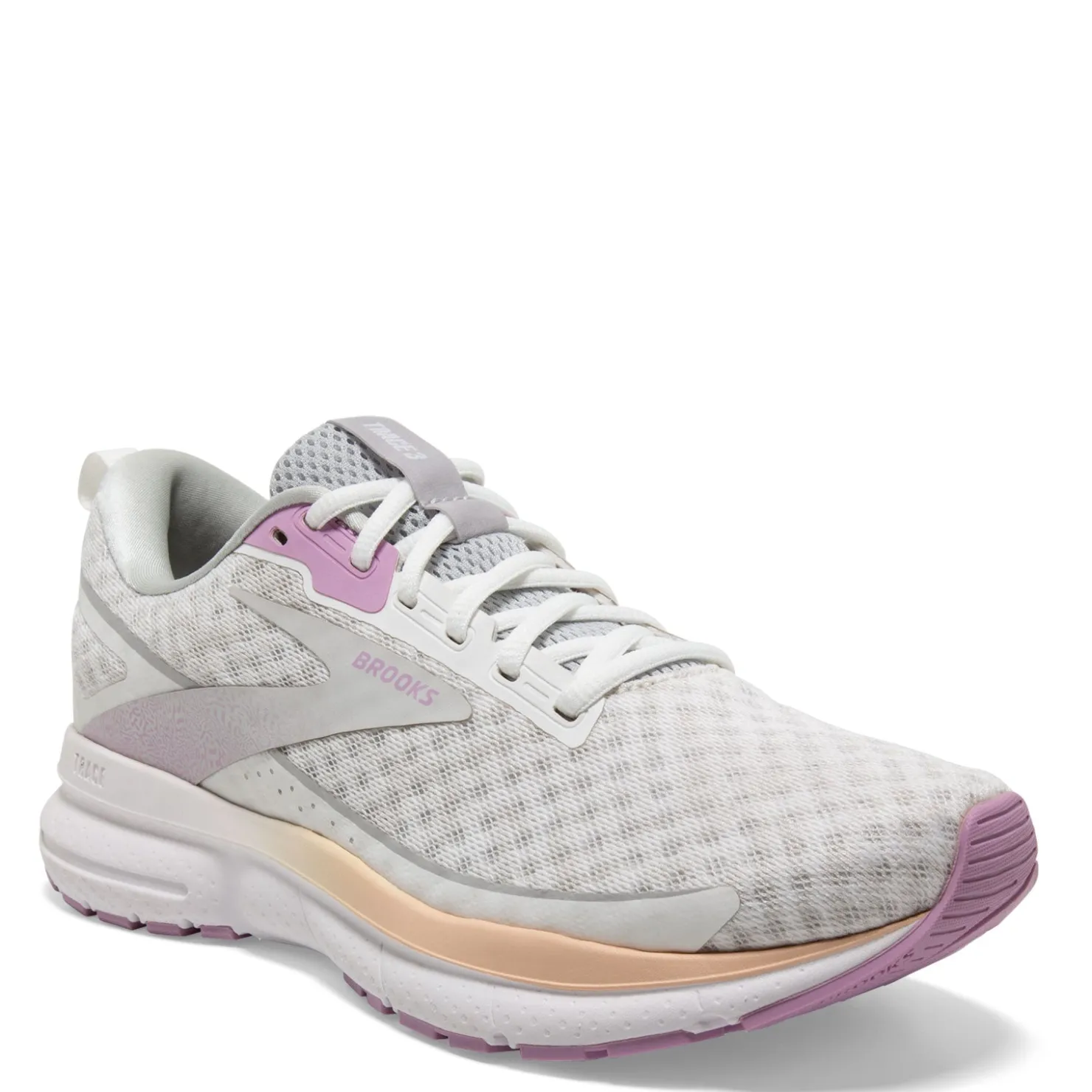 Running*Brooks Women's , Trace 3 Running Shoe White/Orchid/Apricot