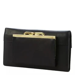 Wallets*Bueno of California Women's Bueno, Flap Frame Clutch Wallet Black