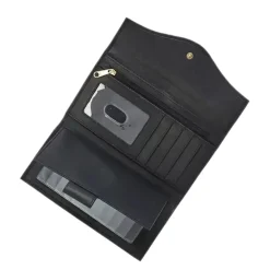 Wallets*Bueno of California Women's Bueno, Flap Frame Clutch Wallet Black