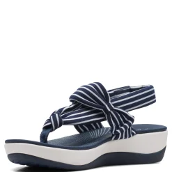 Wedges*Clarks Women's , Arla Nicole Sandal Navy White