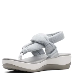 Wedges*Clarks Women's , Arla Nicole Sandal Grey Light