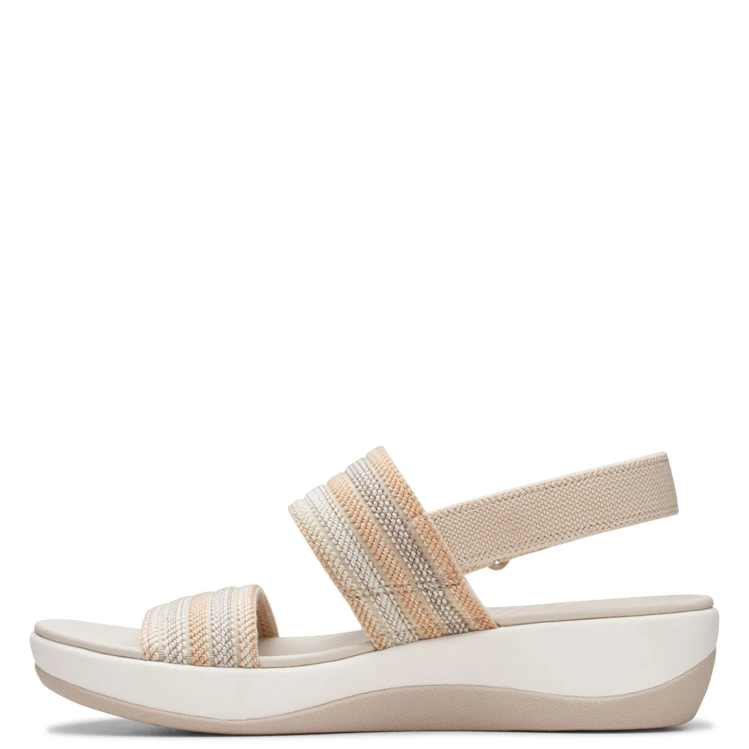 Wedges*Clarks Women's , Arla Stroll Sandal Beige Combi
