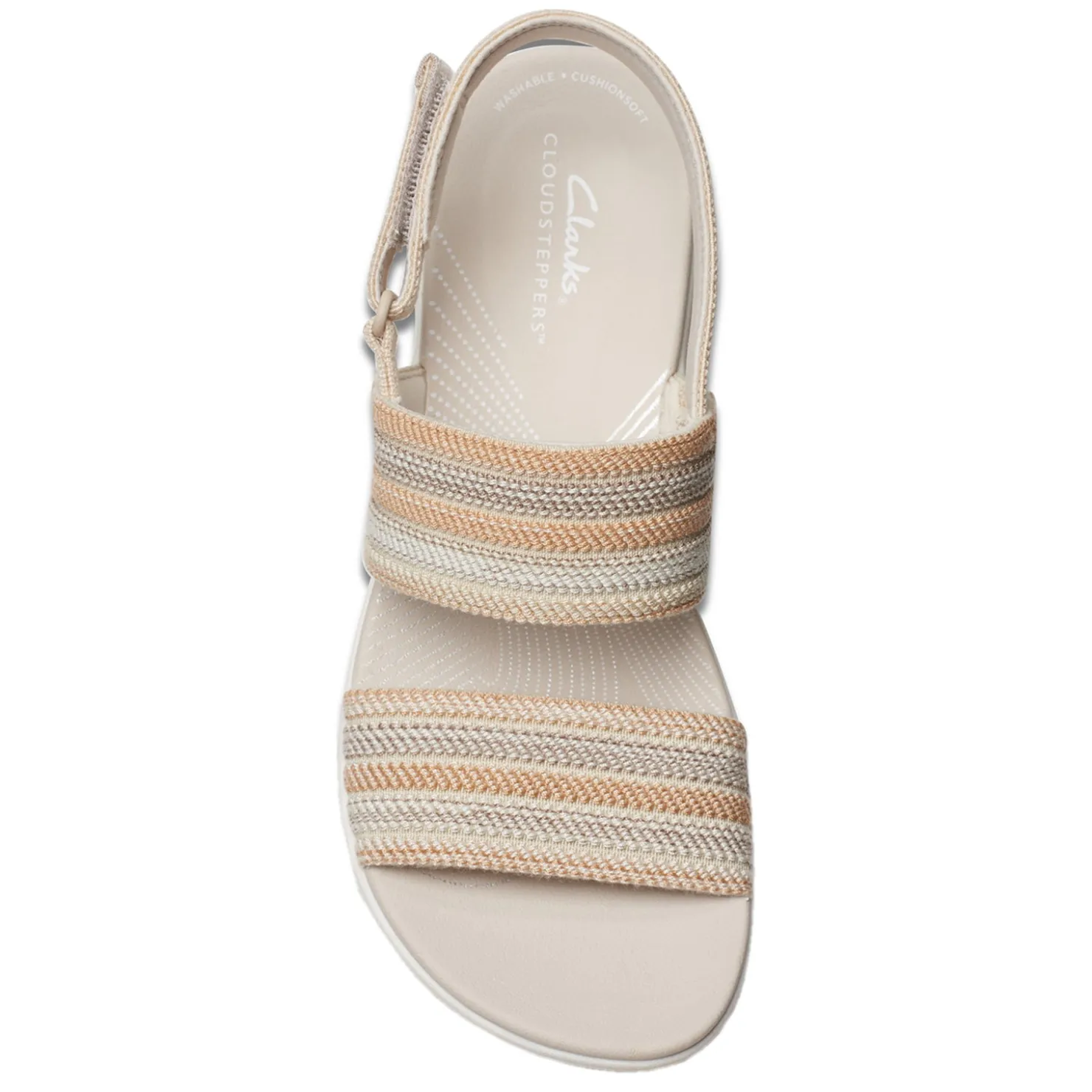 Wedges*Clarks Women's , Arla Stroll Sandal Beige Combi