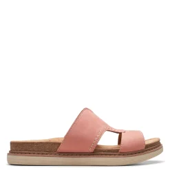 Footbed Sandals*Clarks Women's , Arwell Walk Sandal Peach Nubuck