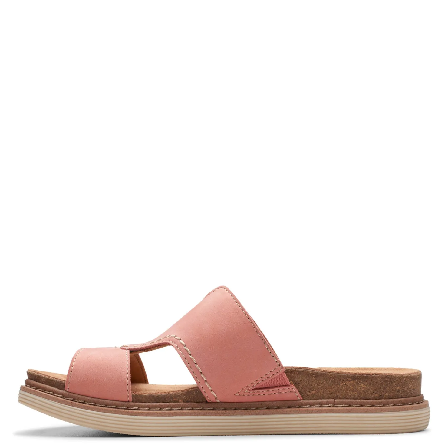 Footbed Sandals*Clarks Women's , Arwell Walk Sandal Peach Nubuck