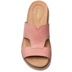 Footbed Sandals*Clarks Women's , Arwell Walk Sandal Peach Nubuck