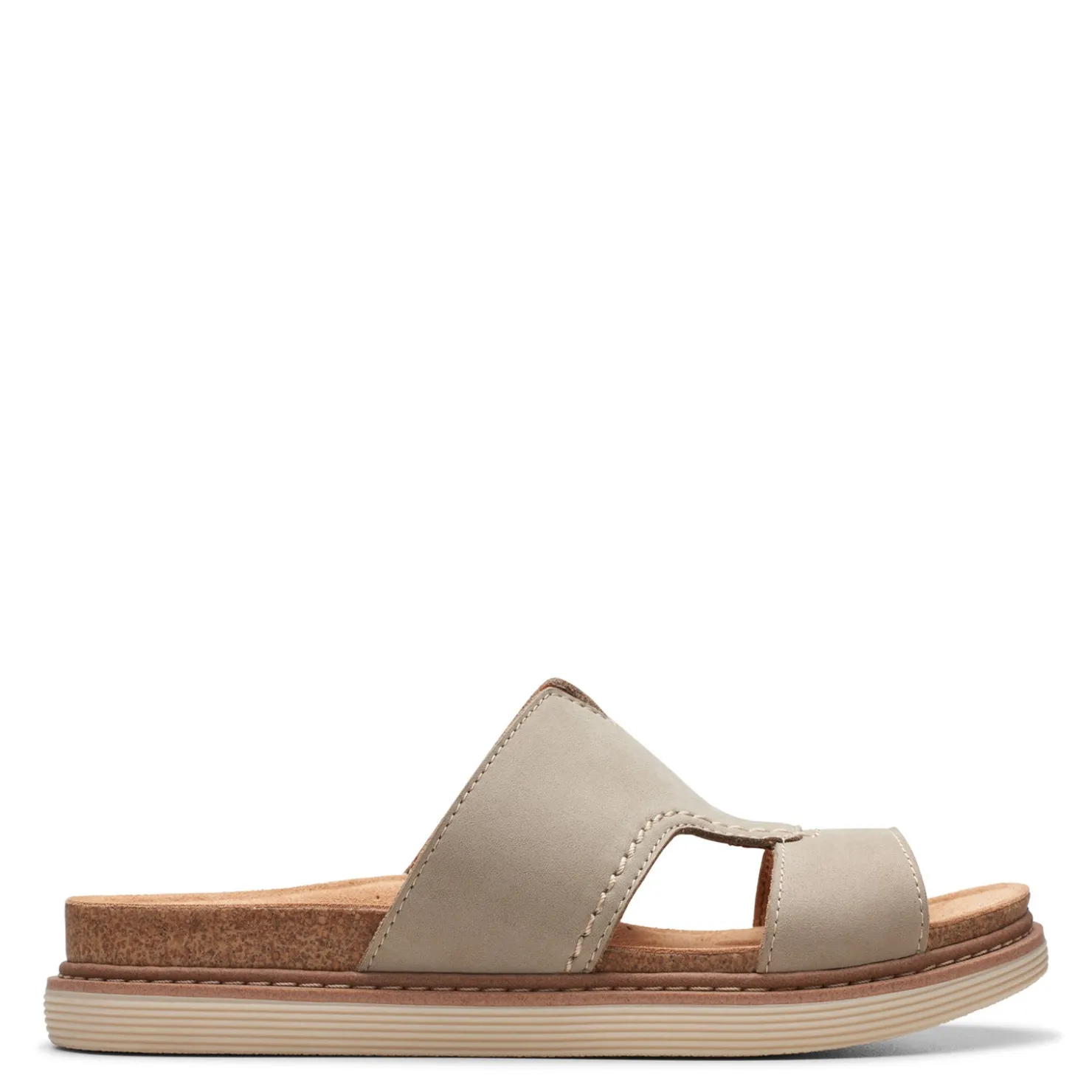 Footbed Sandals*Clarks Women's , Arwell Walk Sandal Stone Nubuck