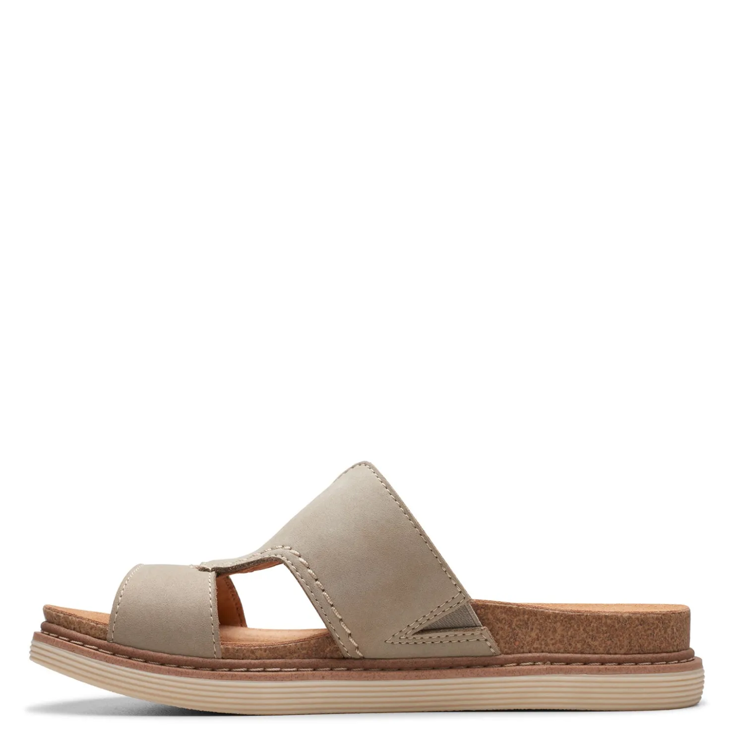 Footbed Sandals*Clarks Women's , Arwell Walk Sandal Stone Nubuck