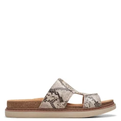 Footbed Sandals*Clarks Women's , Arwell Walk Sandal Snake Print Leather