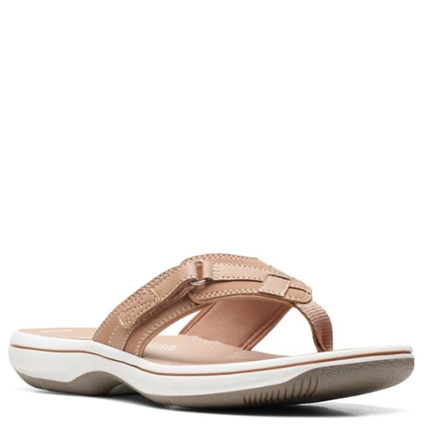 Flip Flops*Clarks Women's , Breeze Sea Sandal Beige