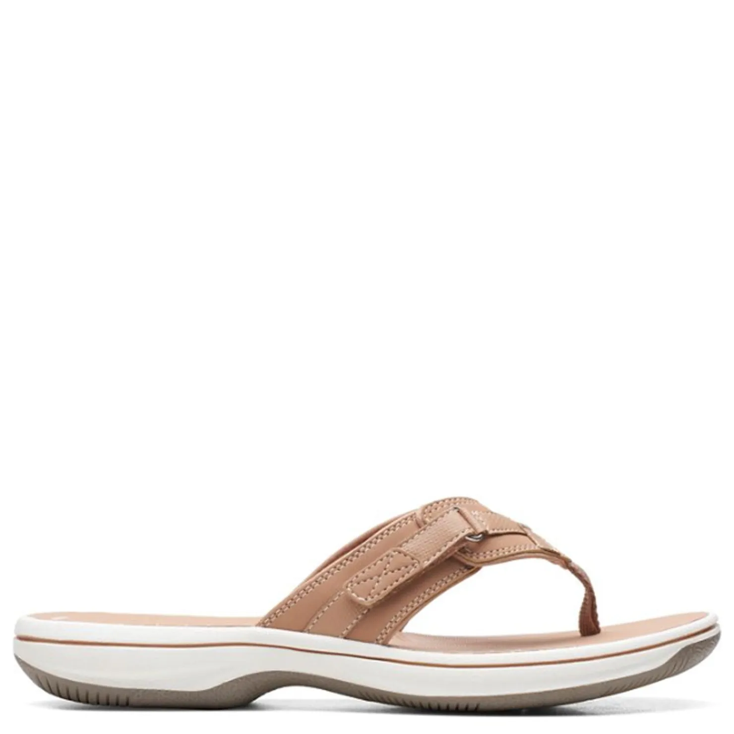 Flip Flops*Clarks Women's , Breeze Sea Sandal Beige