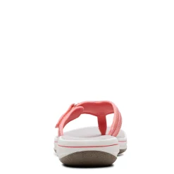 Flip Flops*Clarks Women's , Breeze Sea Sandal Coral Bright