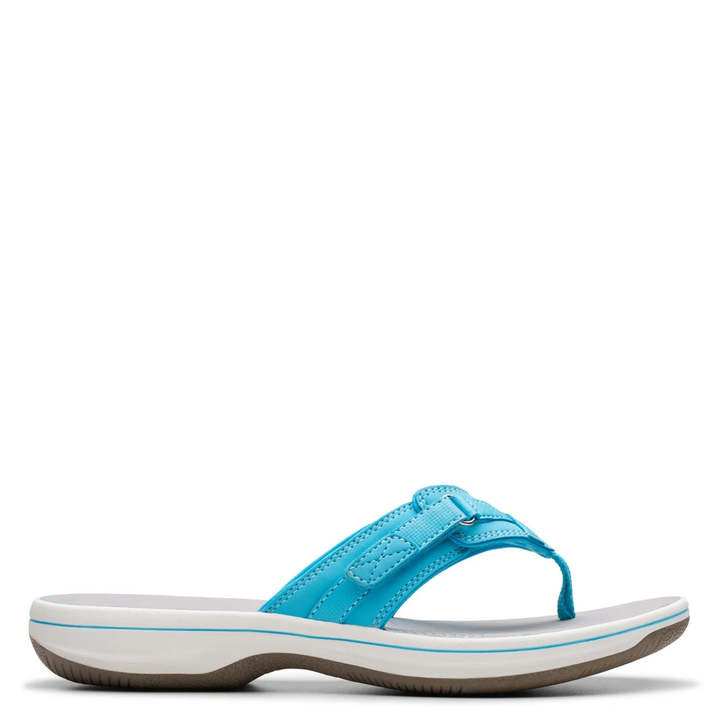Flip Flops*Clarks Women's , Breeze Sea Sandal Light Turquoise