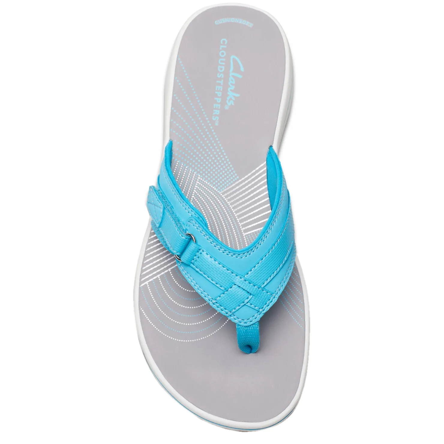 Flip Flops*Clarks Women's , Breeze Sea Sandal Light Turquoise