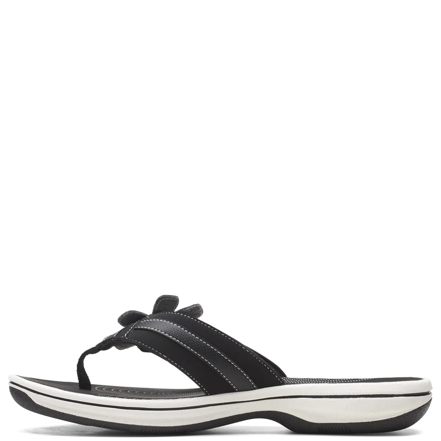 Flip Flops*Clarks Women's , Brinkley Flora Sandal Black