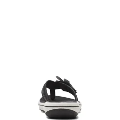 Flip Flops*Clarks Women's , Brinkley Flora Sandal Black