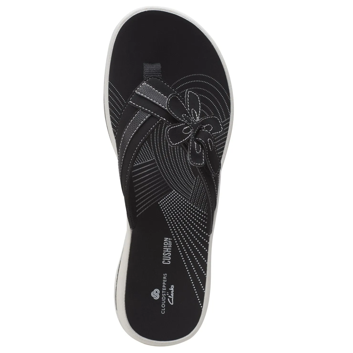Flip Flops*Clarks Women's , Brinkley Flora Sandal Black