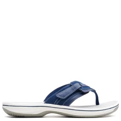 Footbed Sandals*Clarks Women's , Brinkley Keely Sandal Navy