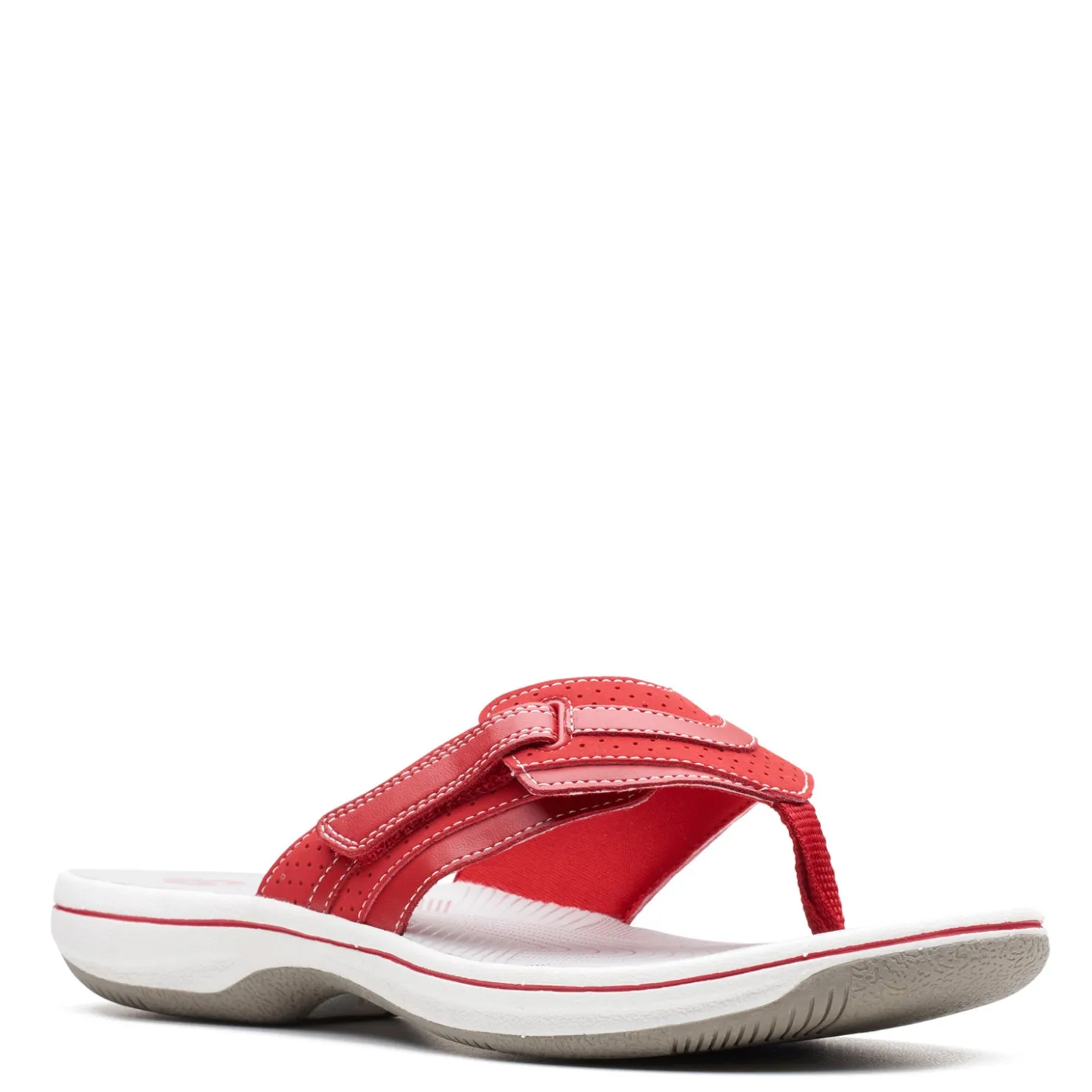 Footbed Sandals*Clarks Women's , Brinkley Keely Sandal Red
