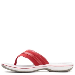 Footbed Sandals*Clarks Women's , Brinkley Keely Sandal Red