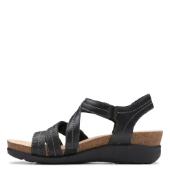 Wedges*Clarks Women's , Calenne Clara Sandal Black Combi