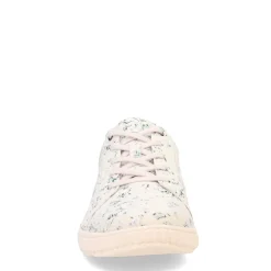 Fashion & Street*Clarks Women's , Caroline Ella Sneaker Beige / Blue Floral