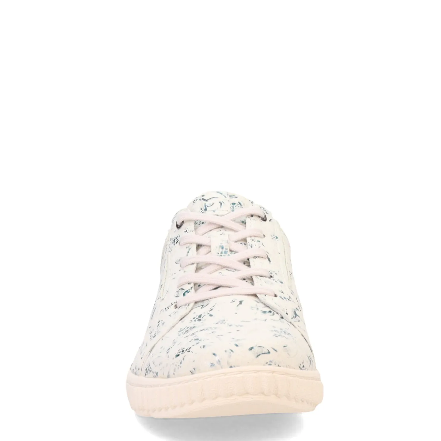 Fashion & Street*Clarks Women's , Caroline Ella Sneaker Beige / Blue Floral