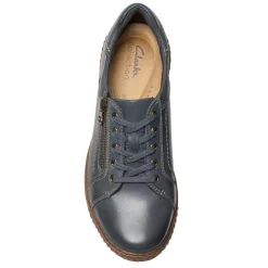 Fashion & Street*Clarks Women's , Caroline Janna Sneaker Dark Blue