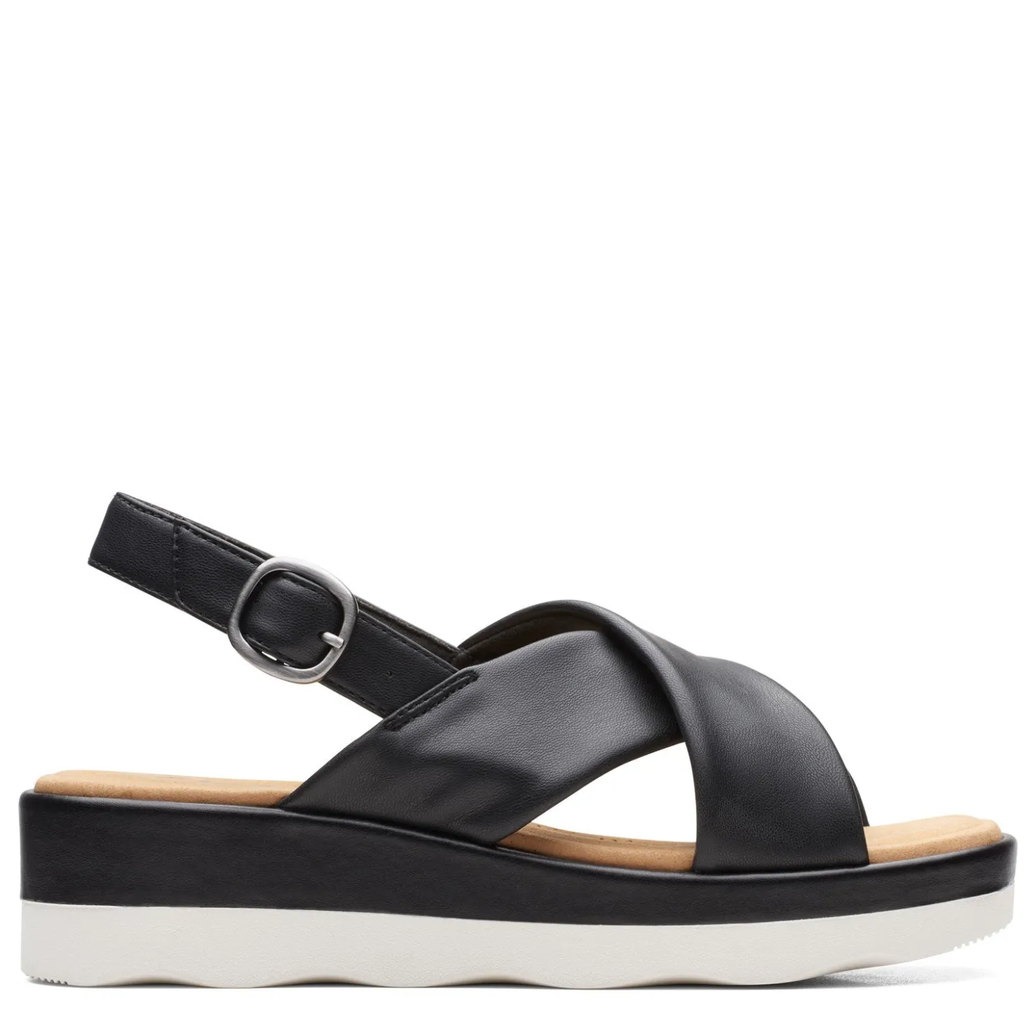 Wedges*Clarks Women's , Clara Cove Sandal Black