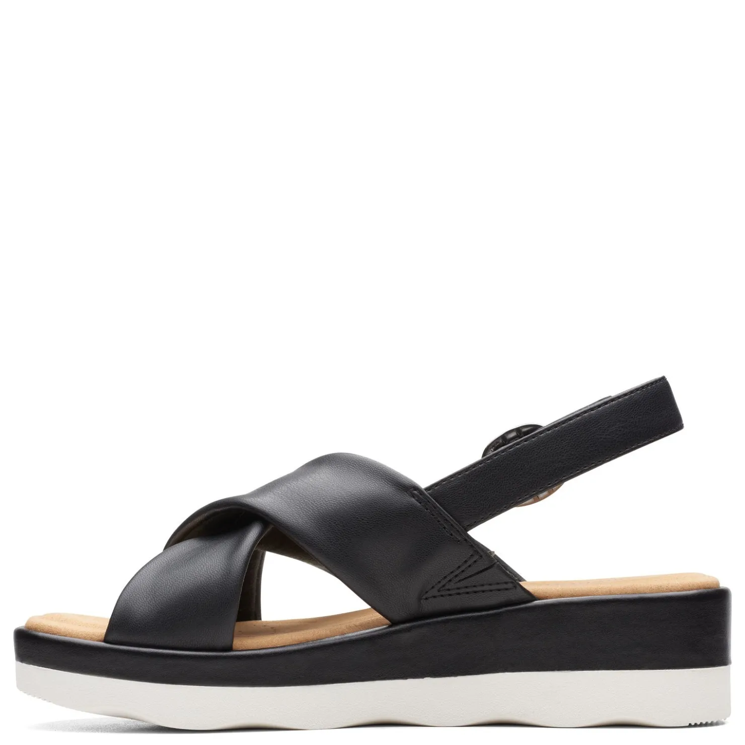 Wedges*Clarks Women's , Clara Cove Sandal Black