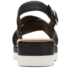 Wedges*Clarks Women's , Clara Cove Sandal Black