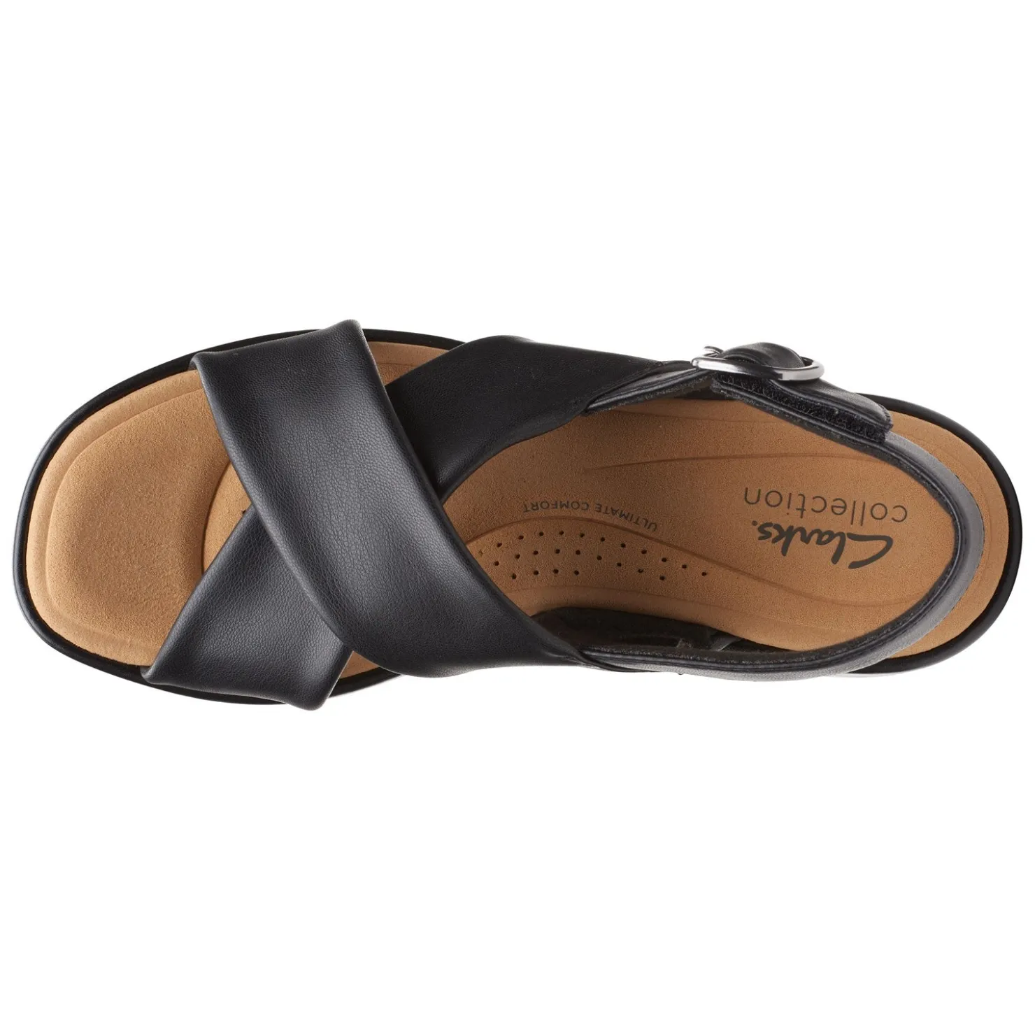 Wedges*Clarks Women's , Clara Cove Sandal Black
