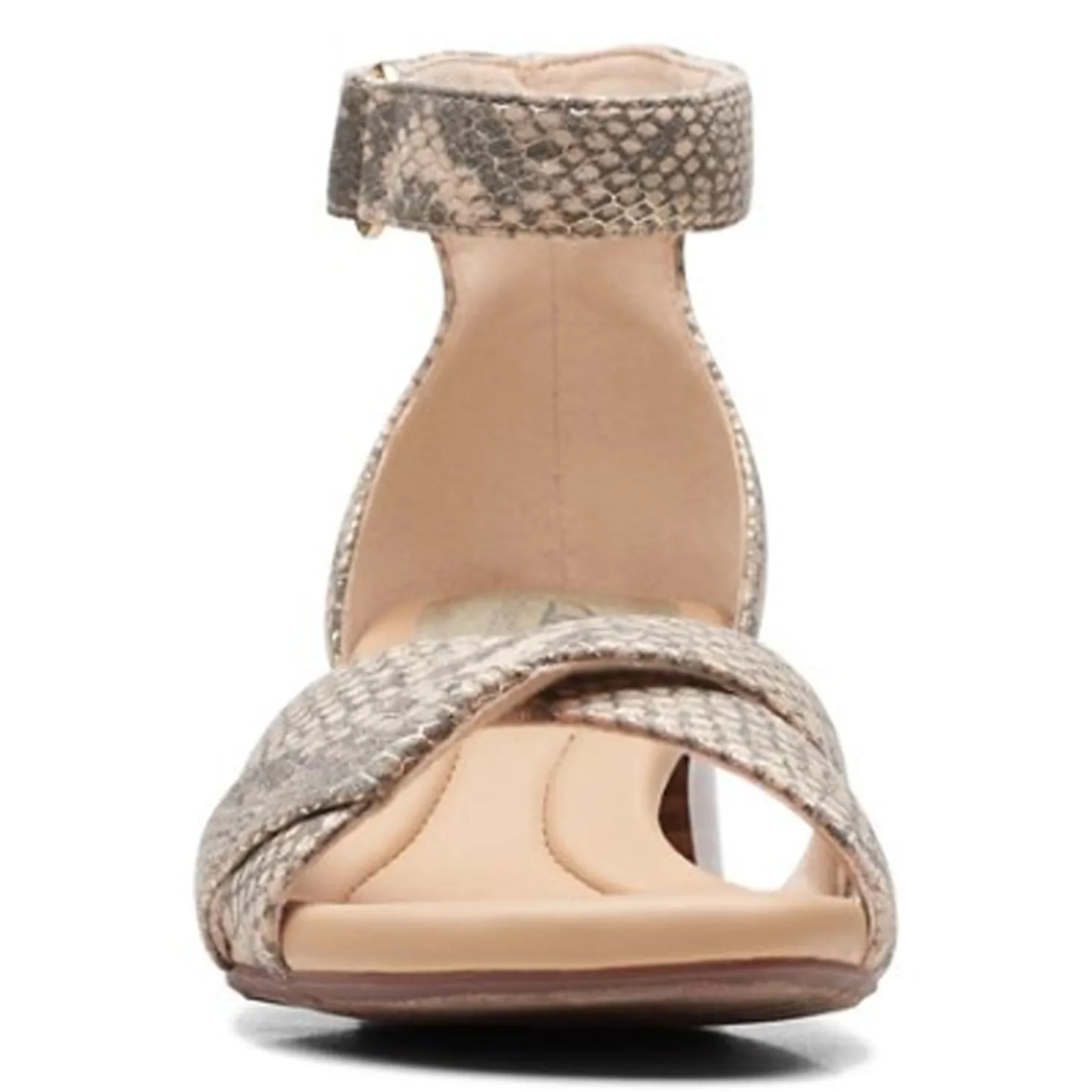 Heeled Sandals*Clarks Women's , Desirae Lily Sandal Beige