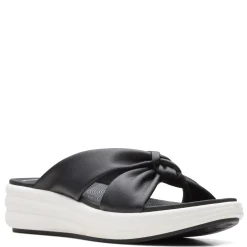 Wedges*Clarks Women's , Drift Ave Sandal Black