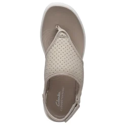 Wedges*Clarks Women's , Drift Blossom Sandal Taupe