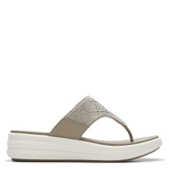 Flip Flops*Clarks Women's , Drift Way Sandal Stone