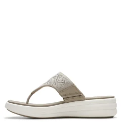 Flip Flops*Clarks Women's , Drift Way Sandal Stone