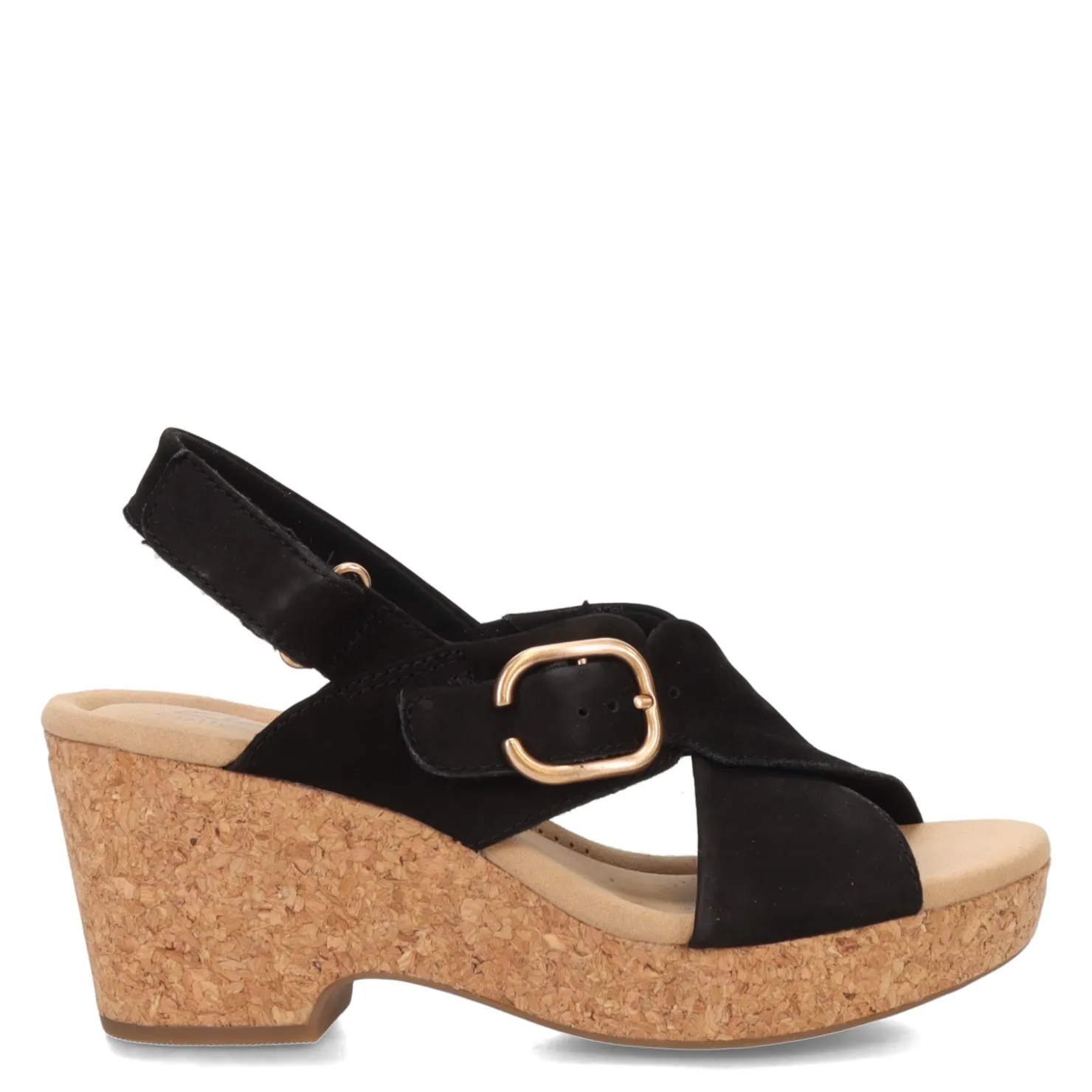 Wedges*Clarks Women's , Giselle Dove Sandal Black